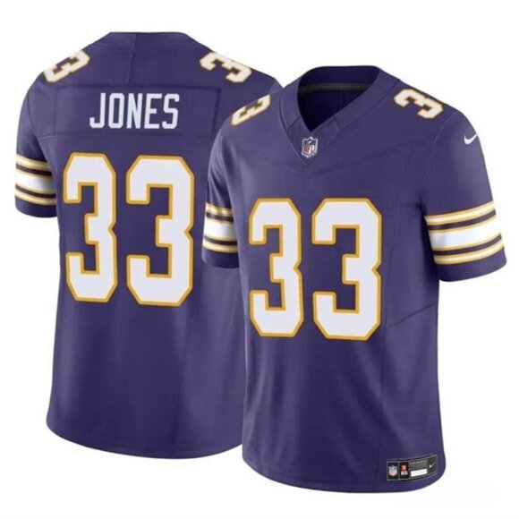 Mens Youths Kids Womens 33 Aaron Jones PurpleStitched Jersey